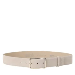 Abro Gürtel aus Veloursleder beige Ledergürtel
