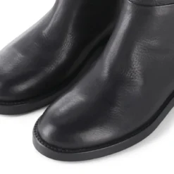 Agl Stiefel Zenit aus Leder schwarz Schnürschuhe
