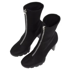 Alexander McQueen Neoprene Boots Black Stiefeletten