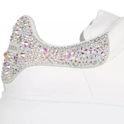 Alexander McQueen Oversize Sneaker Strass weiß Low-Top-Sneaker