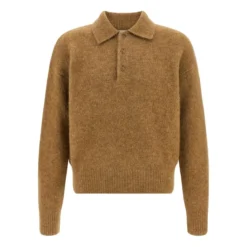 AMI Paris 'Ami' Polo Shirt Brown Poloshirt
