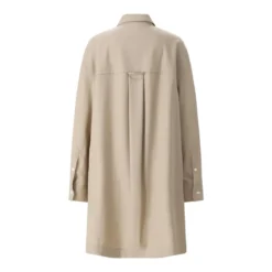AMI Paris Blusenkleid in Midilänge beige Midikleid