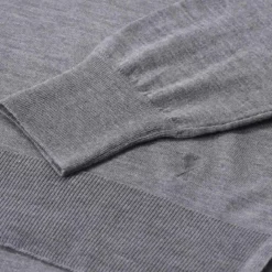 AMI Paris Pullover mit Wolle und Seide grau Pullover