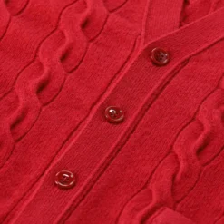 AMI Paris Strickjacke aus Merinowolle rot Strickjacke
