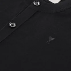 AMI Paris Strickjacke mit Logo grün Strickjacke