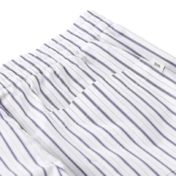 AMI Paris Vertical Stripe Bermuda Shorts With Elastic Waistb White Bermuda-Shorts