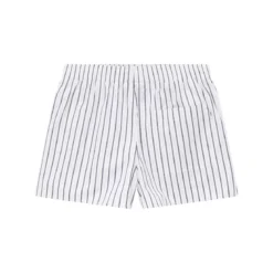 AMI Paris Vertical Stripe Bermuda Shorts With Elastic Waistb White Bermuda-Shorts