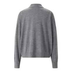Anine Bing Pullover Lee aus Merinowolle & Kaschmir grau Poloshirt