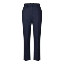 Anine Bing Stoffhose mit Nadelstreifen aus Wolle blau Stoffhose