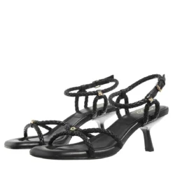Ash Jessbis02 Black/Black Riemchensandalen