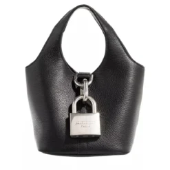 Balenciaga Locker Handbag Leather Black Bucket Bag