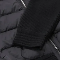 Belstaff Daunenjacke mit Strickärmeln schwarz Strickjacke