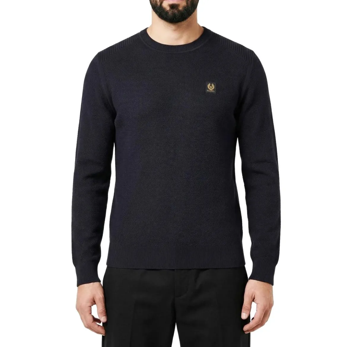 Belstaff Pullover aus Seide und Baumwolle grün Longsleeve
