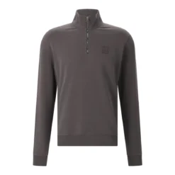 Belstaff Sweatshirt mit Reißverschlusskragen grün