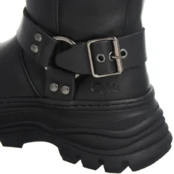 Buffalo Roam Biker Hi Black Stiefeletten