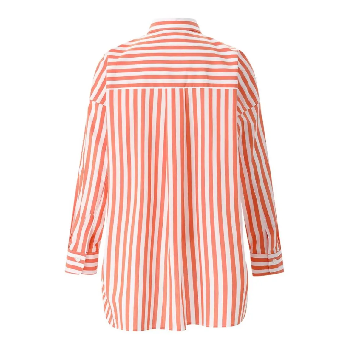 CALIBAN Gestreifte Hemdbluse orange Bluse