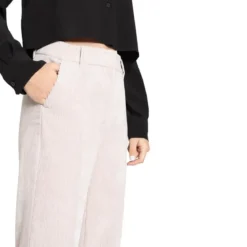Cambio Straight-Fit Hose Amelie aus Cord Beige Hose