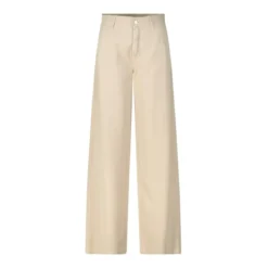 Cambio Wide-Leg Hose Alek Hellbraun Stoffhose