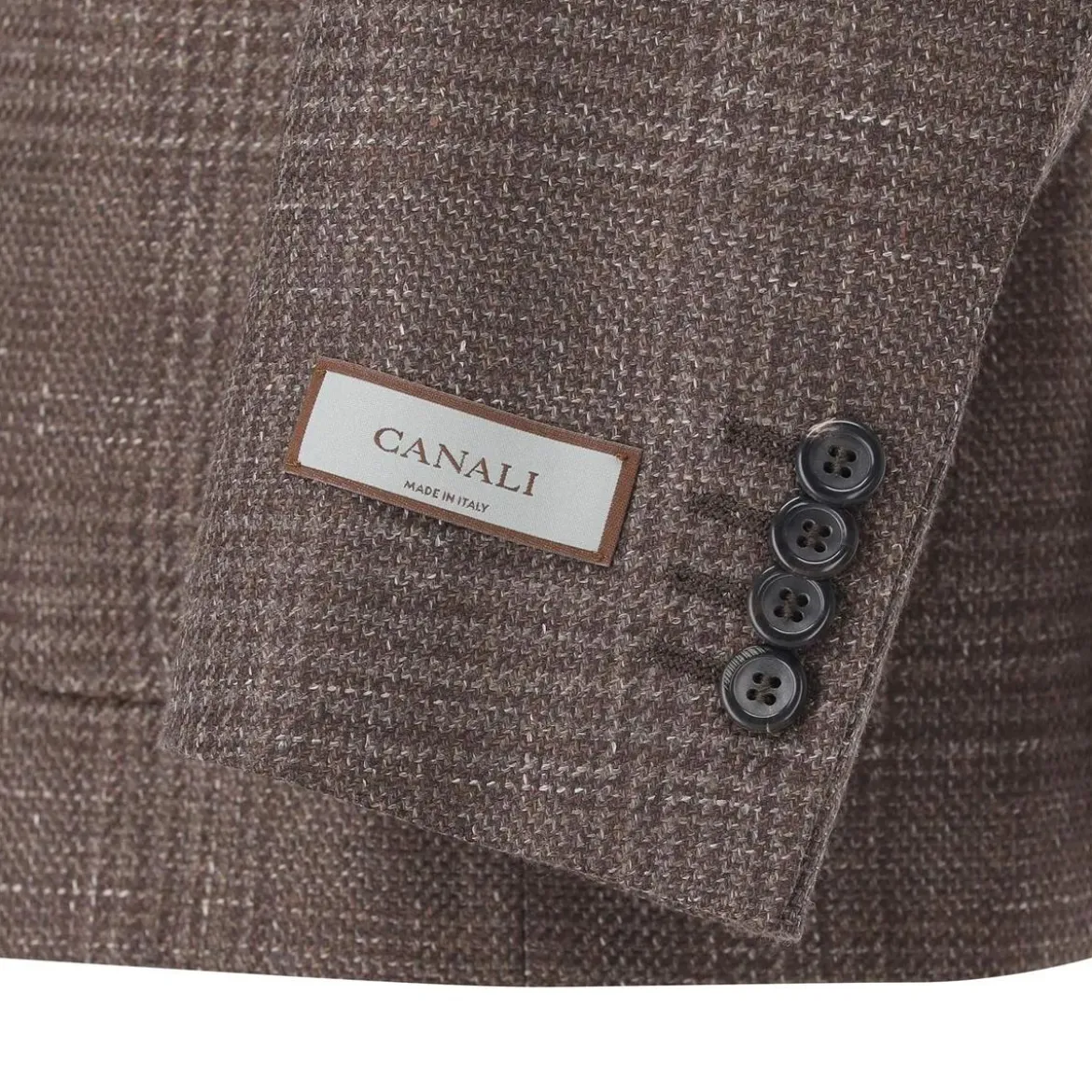 Canali Kariertes Sako Kei braun Anzugjacke