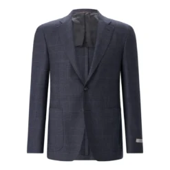 Canali Sakko aus Wolle blau Anzugjacke