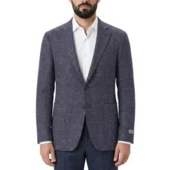 Canali Sakko aus Wollmix blau Anzugjacke