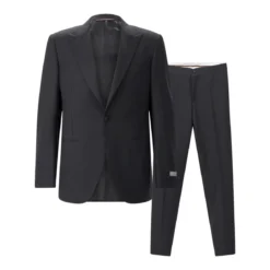 Canali Smoking aus Wolle schwarz Hosenanzug