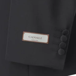 Canali Smoking aus Wolle schwarz Hosenanzug