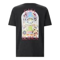 Casablanca Black T-Shirt With Crew Neckline Black T-Shirt