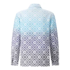Casablanca Gradient Geometric Pattern Casual Jacket With Butt Grey Hemdjacke