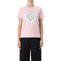 Casablanca Playful Logo Print Short-Sleeve T-Shirt In Soft Pi Pink T-Shirt