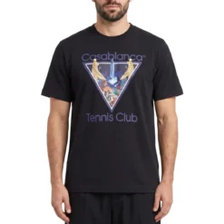 Casablanca T-Shirt aus Baumwolle schwarz T-Shirt