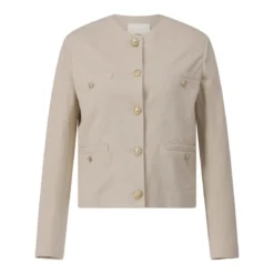 CIRCOLO 1901 Bouclé-Jacke mit eleganten Knöpfen Beige Blouson