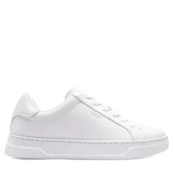 Coach High Line Leather Sneaker Optic White Low-Top-Sneaker