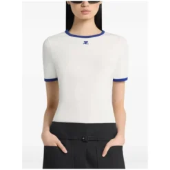 Courrèges Fitted White T-Shirt White T-Shirt