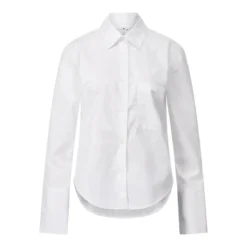 Courrèges Hemdbluse mit Logo-Stickerei Weiß Bluse