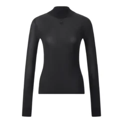 Courrèges Langarmshirt Reedition Second Skin schwarz Pullover