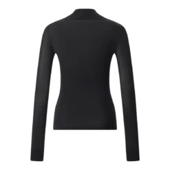 Courrèges Langarmshirt Reedition Second Skin schwarz Pullover