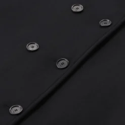 Courrèges Mantel aus Wolle & Seide schwarz Wintermantel