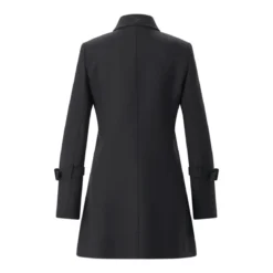 Courrèges Mantel aus Woll-Mix schwarz Wintermantel