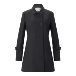 Courrèges Mantel aus Woll-Mix schwarz Wintermantel