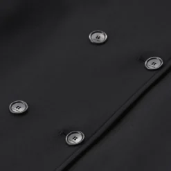 Courrèges Mantel aus Woll-Mix schwarz Wintermantel