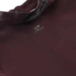 Courrèges Midikleid mit Vinylkragen rot Minikleid