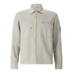 CP Company Leichte Jacke aus Baumwolle & Leinen grau Übergangsjacke