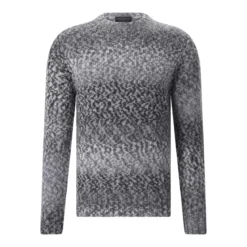 Dondup Rundhalspullover aus Woll-Mix grau Pullover