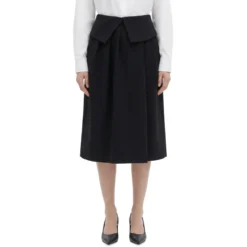 Dries Van Noten Midirock Sarunga schwarz Midirock