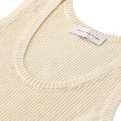 Dries Van Noten Top Tova aus Baumwollstrick beige Top