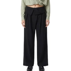Dries Van Noten Weite Stoffhose Parong schwarz Stoffhose