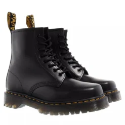 Dr. Martens 1460 Bex Squared Black Polished Smooth Schnürstiefel