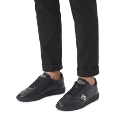 Dsquared2 Sneaker Rebels aus Leder schwarz Schnürschuhe