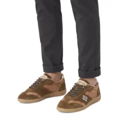 Dsquared2 Sneaker Rebels aus Veloursleder braun Schnürschuhe